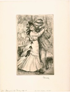 Pierre Auguste Renoir (French, 1841-1919) Dance in the Country, c. 1890 Soft-ground etching on paper Museum Purchase, 1959/1.102 